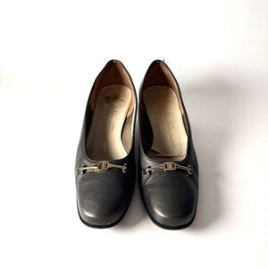 Salvatore Ferragamo Gray Leather Loafers